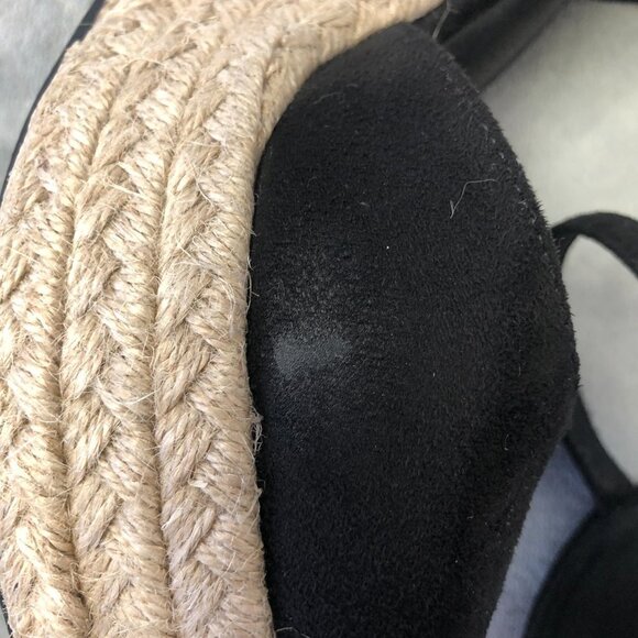 NWOT Black Suede Platform Wedge Espadrilles Size 36 (5.5 US) - Picture 16 of 16